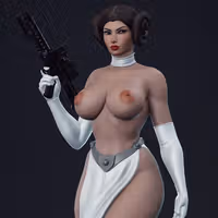 Statua Leia | Star Wars Fan art di Shadaloo SFW,NSFW 3d printed statue,3d printed,nsfw statue,Leia statue,Star Wars statue