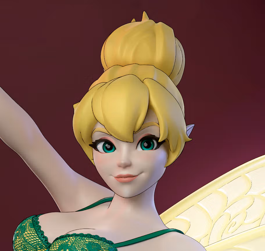 Estatua Tinker Bell Poledance | Peter Pan Fan art por Azaak3d SFW 3d printed statue,3d printed,sfw statue,Tinker Bell statue,Peter Pan Statue