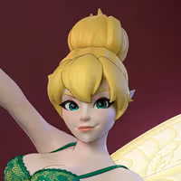 Estatua Tinker Bell Poledance | Peter Pan Fan art por Azaak3d SFW 3d printed statue,3d printed,sfw statue,Tinker Bell statue,Peter Pan Statue