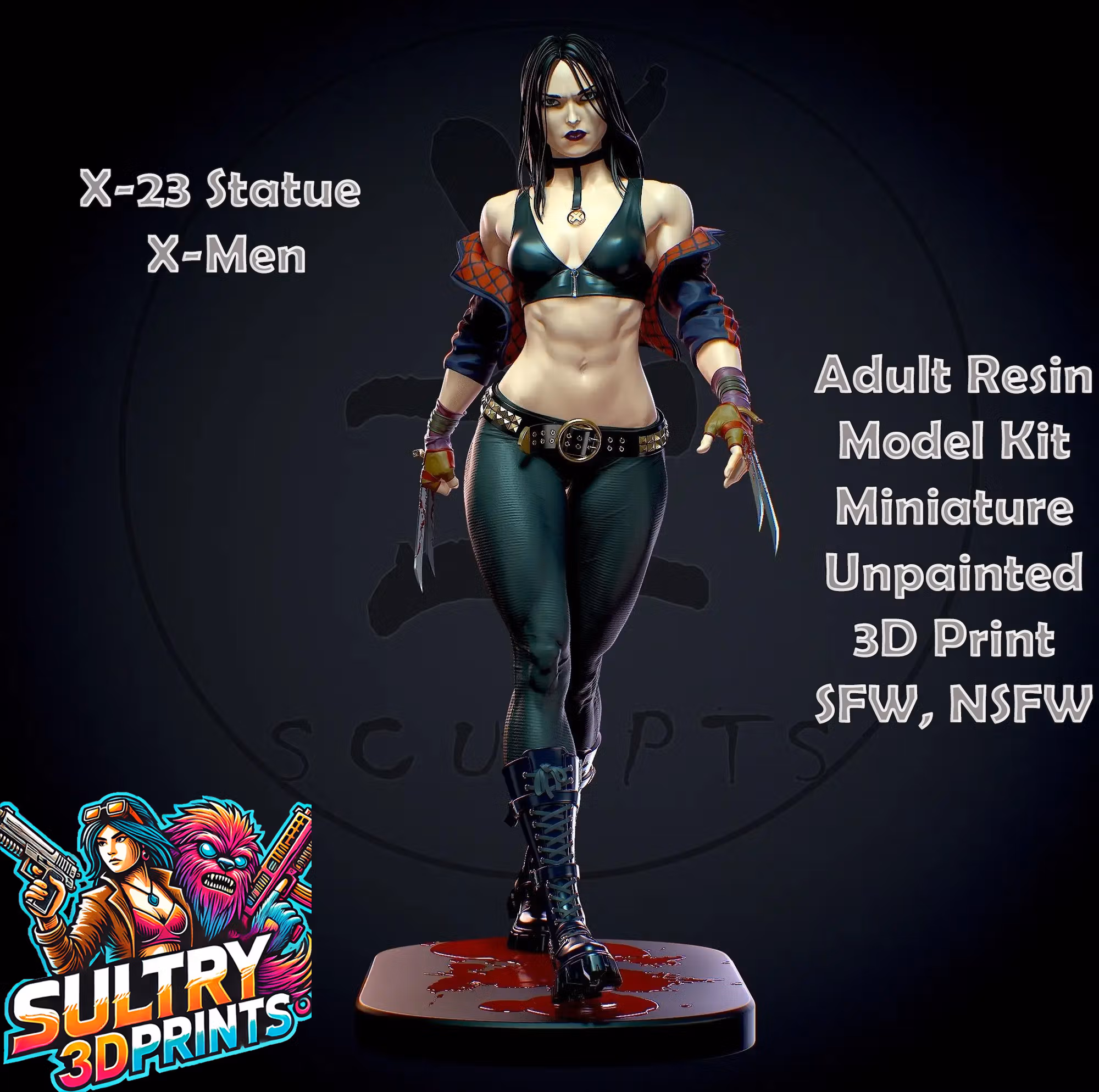 X-23 Statue | X-Men Fanart von Yan-H SFW,NSFW 3d printed statue,3d printed,nsfw statue,3d printed figure,X-23 statue,X-Men statue