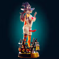 Loona Halloween Statue | Helluva Boss Fan Art by Officer Rhu SFW,NSFW,Futa 3d printed statue,3d printed,futa statue,nsfw statue,Loona Halloween Statue,Helluva Boss Statue,futa figurines,futanari figurines,futanari statue,furry statue