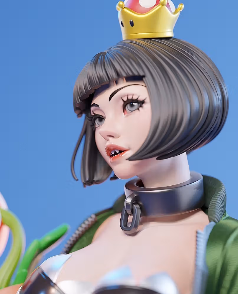 Chompette Statue | Super Mario Fan Art by E.S Monster SFW,NSFW 3d printed statue,3d printed,Chompette statue,nsfw statue,3d printed figure,Super Mario statue