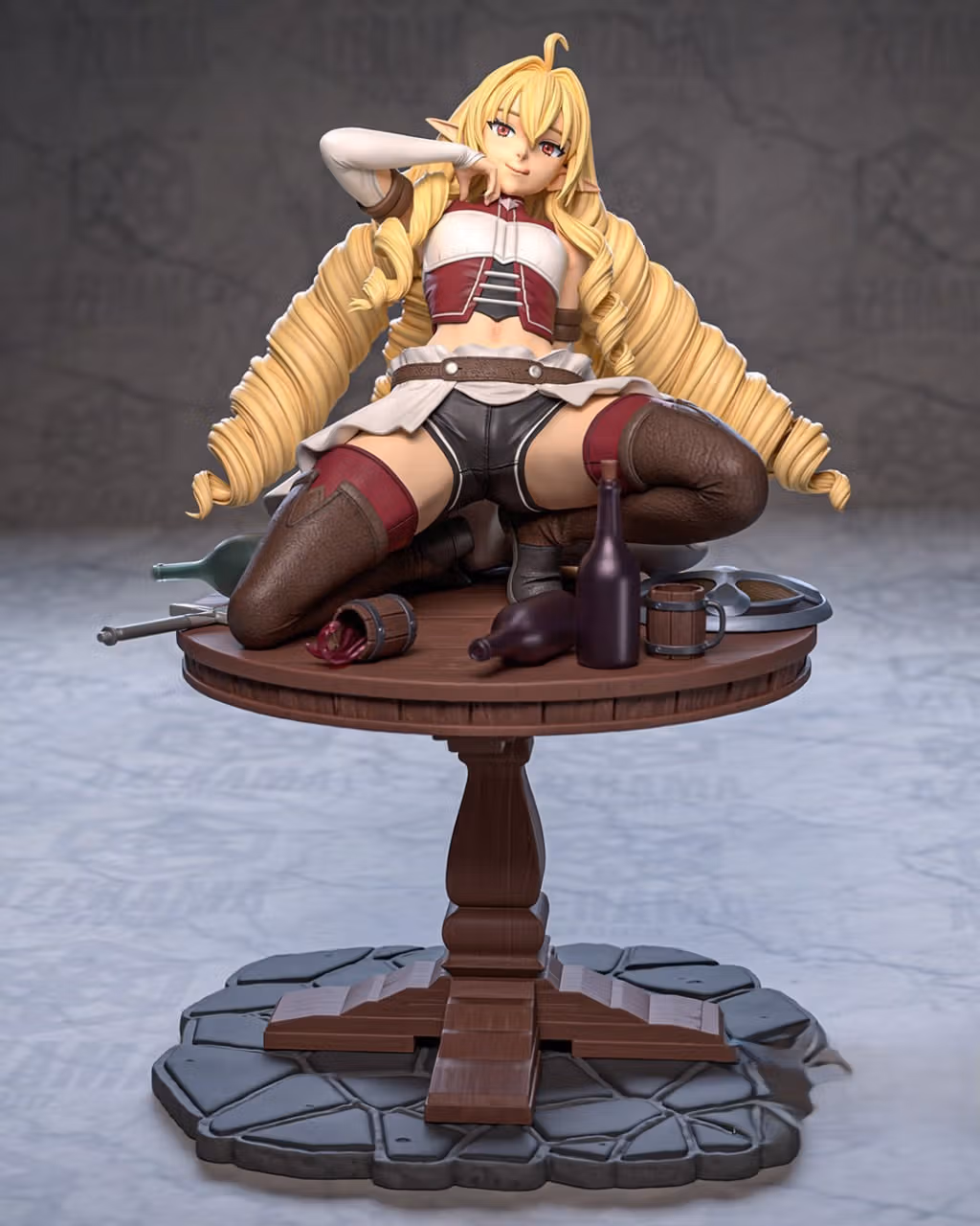 Elinalise Dragonroad Statue | Mushoku Tensei Fan Art by Azerama SFW,NSFW 3d printed,3d printed statue,nsfw statue,Elinalise Dragonroad statue,Mushoku Tensei statue