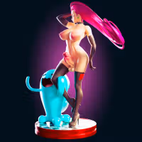 Team Rocket Jessie Statue | Pokemon Fan Art by Officer Rhu SFW,NSFW,Futa 3d printed,Team Rocket Jessie statue,futa statue,pokemon statue,furry statue,nsfw statue,futa figurines,futanari figurines,futanari statue