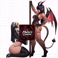 Sister bea x Swimsuit succubus Futa Sticker | Anime Futanari Stickers Ecchi Cartoon Futa furry sticker,stickers,nsfw sticker,futa sticker,futanari sticker,succubus futa