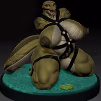 Statua Cocodrile Trap Furry | Original Fan art di MorganMorningstar NSFW,Futa 3d printed statue,3d printed,3d printed figure,Cocodrile Trap Statue,Original Statue,futa statue,futa figurines,futanari figurines,futanari statue,nsfw statue,furry statue
