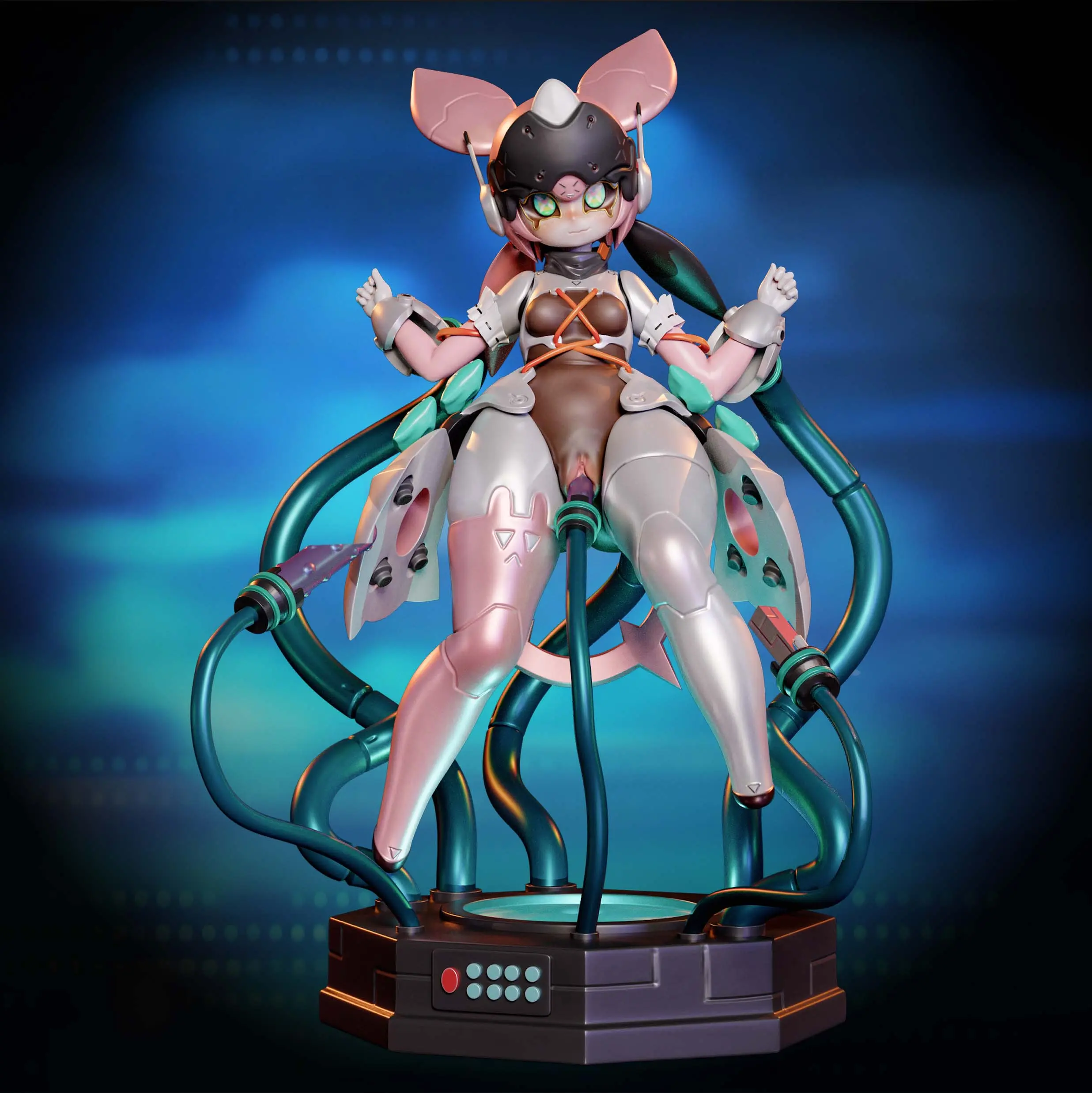 Statua Aria Robot Form | Zenless Zone Zero Fan art di Onagaba SFW,NSFW,Futa 3d printed statue,3d printed,3d printed figure,Aria Statue,Zenless Zone Zero Statue,futa statue,futa figurines,futanari figurines,futanari statue,nsfw statue,furry statue