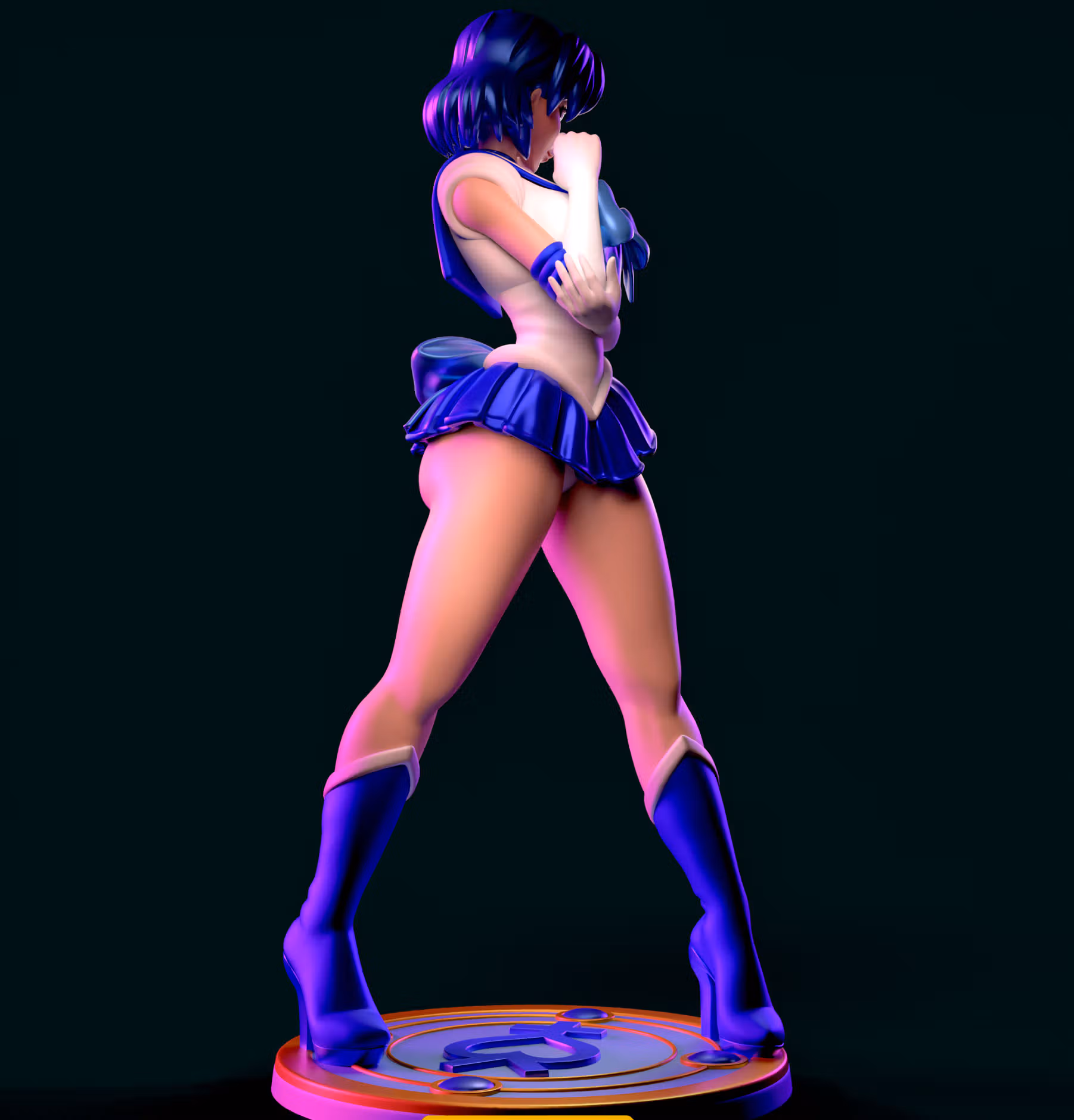 Statua Sailor Mercury | Sailor Moon Fan art di Azaak3d SFW 3d printed statue,3d printed,sfw statue,Sailor Moon statue,Sailor Mercury statue
