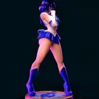Sailor Mercury Statue | Sailor Moon Fanart von Azaak3d SFW 3d printed statue,3d printed,sfw statue,Sailor Moon statue,Sailor Mercury statue