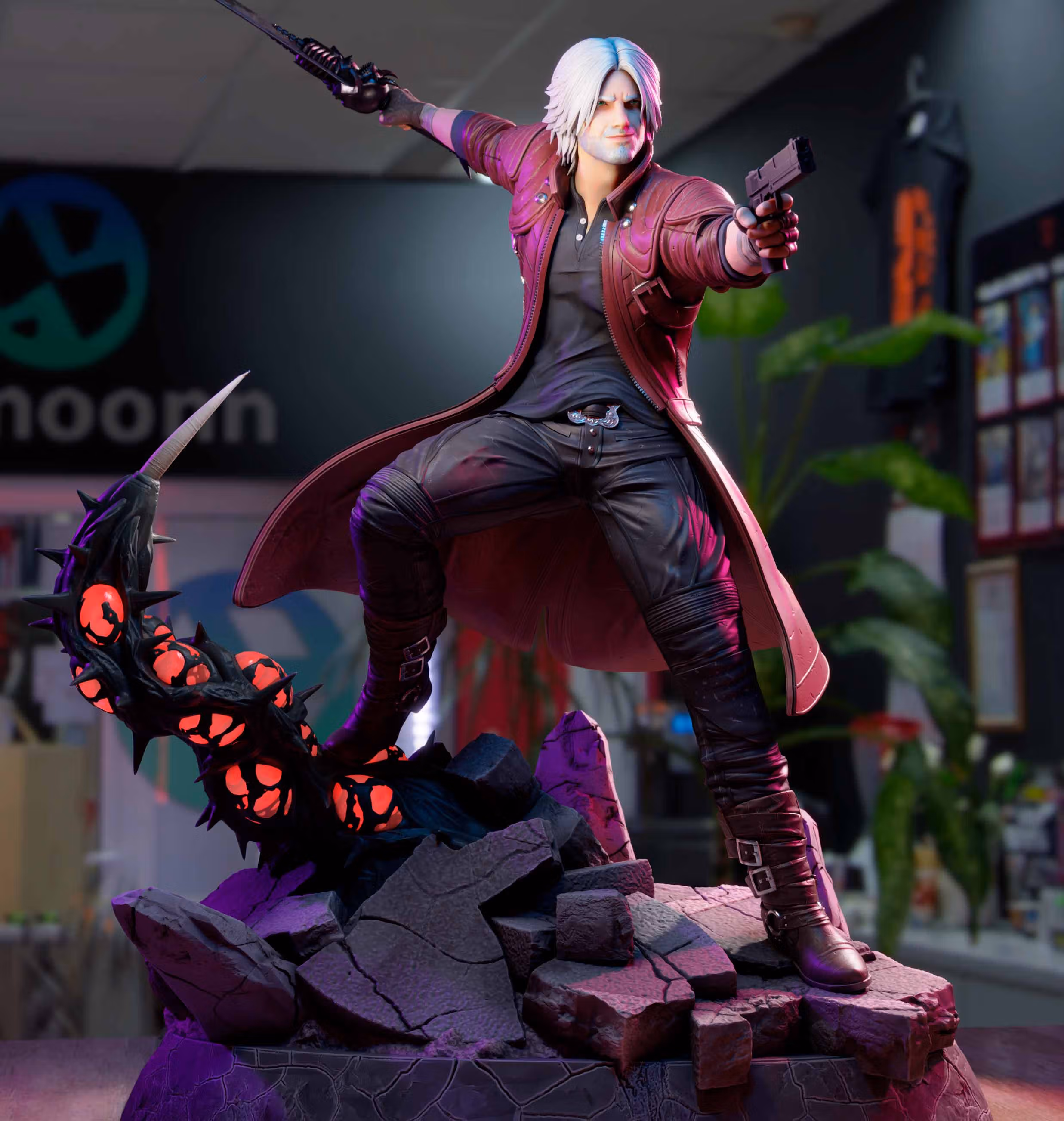 Dante Statue | Devil May Cry Fan Art by 3Dmoonn SFW 3d printed,3d printed statue,Dante Statue,Devil May Cry statue,3d printed figure