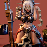 Repenting Fanatical Sister Miniature | DnD Fan Art by Jigglystix SFW,NSFW 3d printed,miniature,40k miniature,Repenting Fanatical Sister,3d printed miniature,nsfw miniature