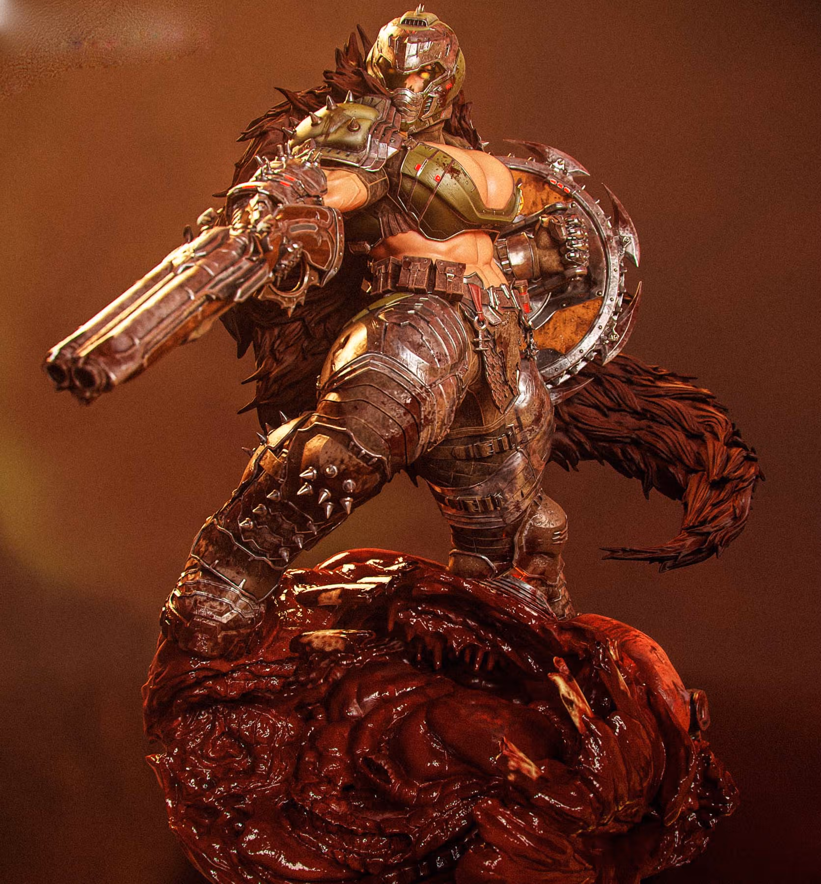 DOOM Girl Statue | DOOM Fan Art by Gatsu SFW,NSFW,Futa 3d printed statue,3d printed,nsfw statue,futa statue,DOOM Girl Statue,DOOM Statue,futa figurines,futanari figurines,futanari statue