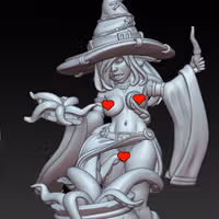 Summoner Goblin Witch Fizzlebang Miniature | DnD Fan Art by Gaz Minis SFW,NSFW 3d printed,miniature,dnd miniature,Summoner Goblin Witch Fizzlebang,3d printed miniature,nsfw miniature