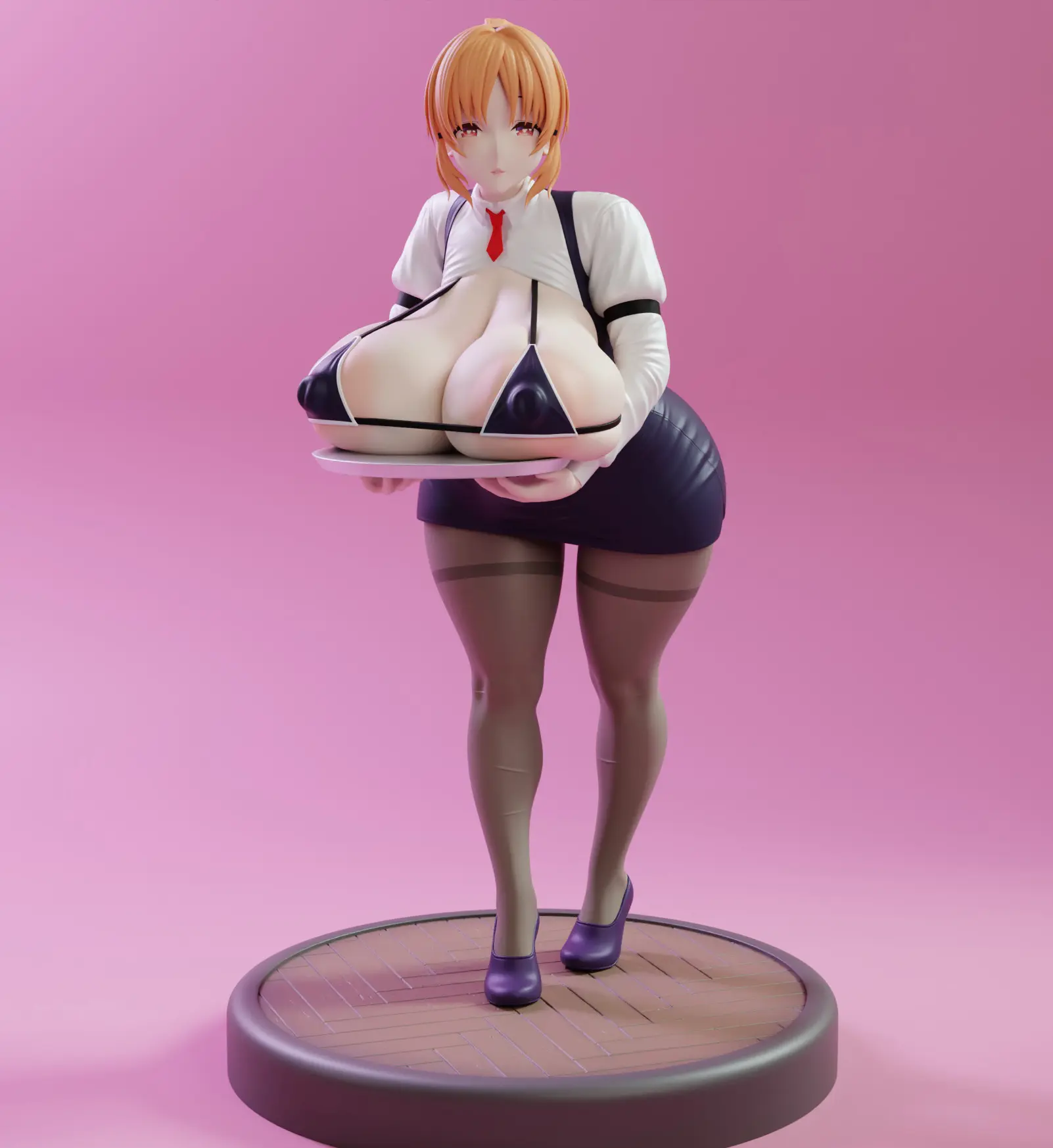 Bartender Girl Statue | Original Fanart von KiTNo SFW,NSFW 3d printed statue,3d printed figure,nsfw statue,Original statue,Bartender Girl statue