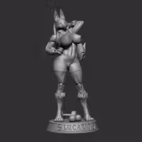 Lucario Thicc Muscle Mommy Statue | Pokemon Fan Art by Officer Rhu SFW,NSFW,Futa 3d printed statue,3d printed,nsfw statue,futa statue,Lucario statue,Pokemon statue,futa figurines,futanari figurines,futanari statue