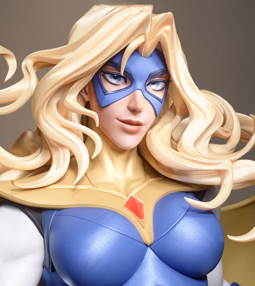 Blonde Blazer Statue | Dispatch Fan Art by Bulkamancer SFW 3d printed statue,3d printed,Blonde Blazer Statue,3d printed figure,Dispatch statue