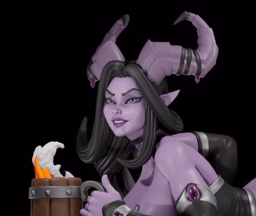 Statua Lainuura Draenei | World of Warcraft Fan art di Digital Dark SFW,NSFW,Futa futa statue,3d printed,nsfw statue,Lainuura Draenei Statue,3d printed figure,World of Warcraft Statue,futa figurines,futanari figurines,futanari statue