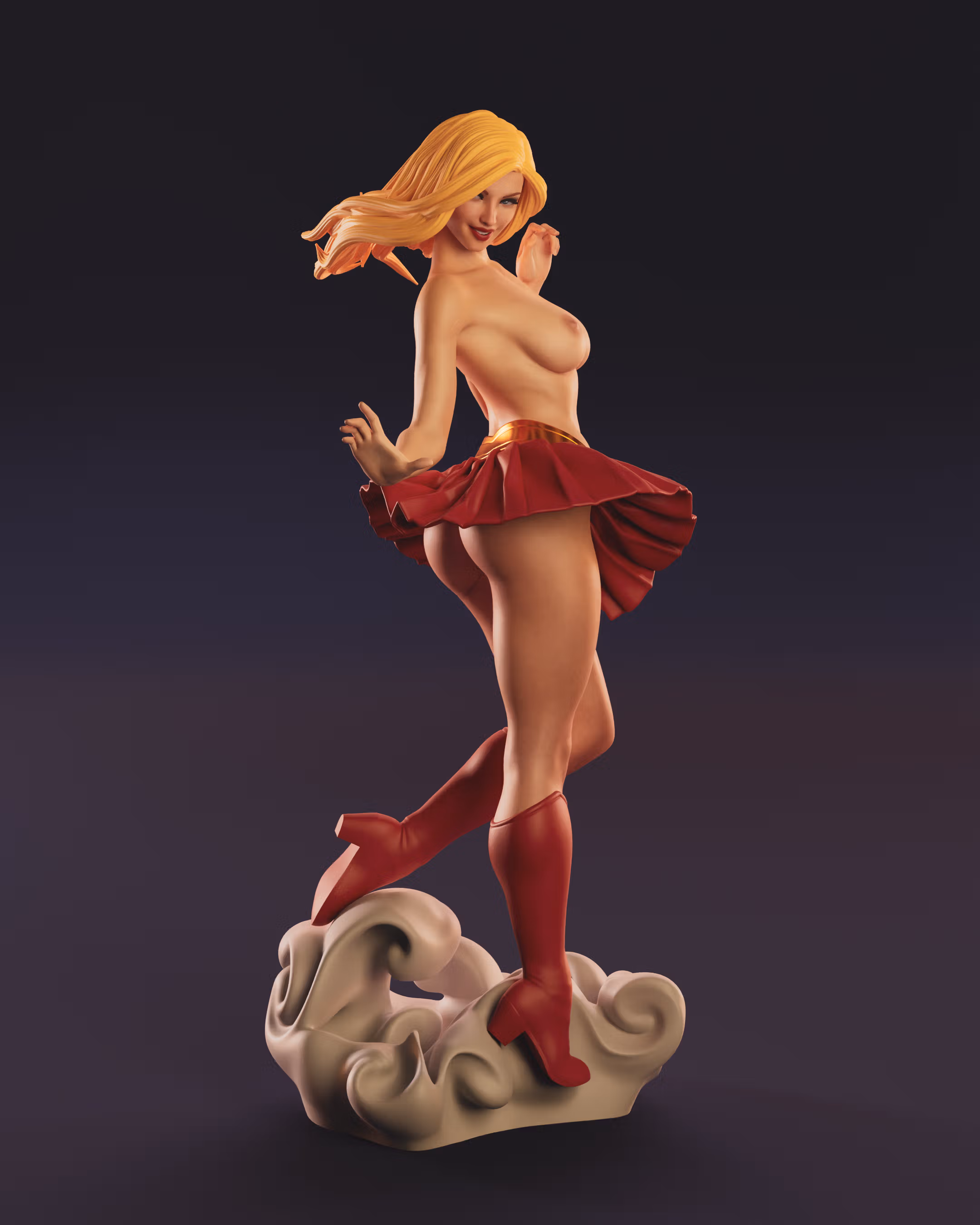 Statua Supergirl | DC Fan art di Abe3D SFW,NSFW 3d printed statue,supergirl statue,dc statue,3d printed figure,3d printed,nsfw statue