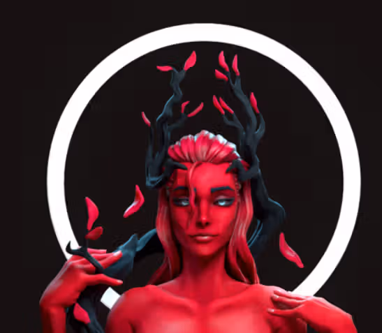 Pinup Red11 Statue | Original Art by RoninArtsWorkshop NSFW 3d printed statue,3d printed,nsfw statue,3d printed figure
