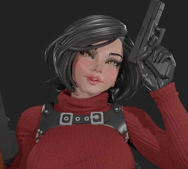 Statua Ada Wong | Resident Evil Fan art di Digital Dark SFW,NSFW,Futa 3d printed statue,3d printed,nsfw statue,futa statue,Resident Evil Statue,Ada Wong Statue,futa figurines,futanari figurines,futanari statue