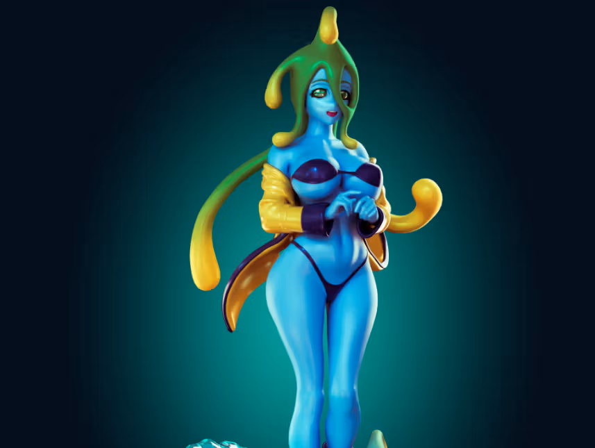 Suu Statue | Monster Musume Fan Art by Officer Rhu SFW,NSFW,Futa 3d printed statue,3d printed,nsfw statue,futa statue,Suu Statue,Monster Musume Statue,futa figurines,futanari figurines,futanari statue