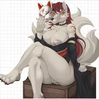 Autocollant Kitsune Wolfes Furry | Original Autocollant en vinyle SFW,NSFW,Futa furry sticker,nsfw sticker,futanari sticker,Kitsune Wolfes sticker,original sticker,futa sticker