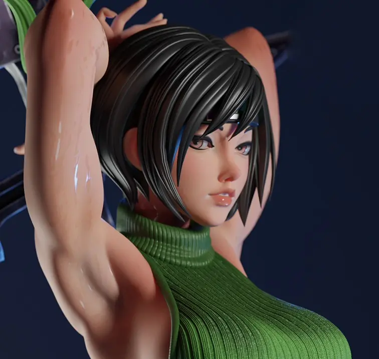 Yuffie Statue | Final Fantasy Fanart von E.S Monster SFW,NSFW 3d printed statue,3d printed,nsfw statue,3d printed figure,Yuffie Statue,Final Fantasy Statue