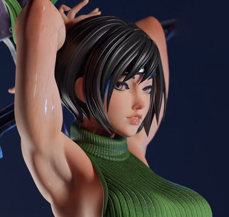 Yuffie Statue | Final Fantasy Fan Art by E.S Monster SFW,NSFW 3d printed statue,3d printed,nsfw statue,3d printed figure,Yuffie Statue,Final Fantasy Statue