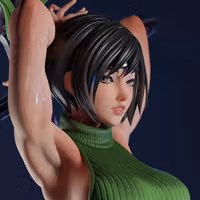 Yuffie Statue | Final Fantasy Fanart von E.S Monster SFW,NSFW 3d printed statue,3d printed,nsfw statue,3d printed figure,Yuffie Statue,Final Fantasy Statue