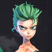 Tatsumaki Statue | One-Punch Man Fan Art by Azerama SFW,NSFW 3d printed,3d printed statue,nsfw statue,Tatsumaki statue,One-Punch Man statue