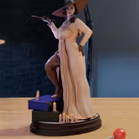 Lady Dimitrescu Statue | Resident Evil Fan Art by TrickorTreat3D SFW,NSFW 3d printed,3d printed statue,Lady Dimitrescu statue,Resident Evil statue,nsfw statue