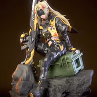 Figura Trigger | Zenless Zone Zero Fanart autorstwa Neko Figurines SFW 3d printed statue,Zenless Zone Zero,3d printed,Trigger Statue,3d printed figure