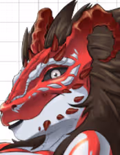 Red Dragon Furry Girl Sticker | Original Vinyl Sticker Futa furry sticker,nsfw sticker,stickers,red dragon furry,futa sticker