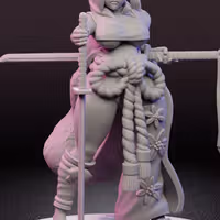 Sword Master Tanuki Ninja Miniature | DnD Fan Art by Jigglystix SFW,NSFW 3d printed,miniature,dnd miniature,Sword Master Tanuki Ninja,3d printed miniature,nsfw miniature