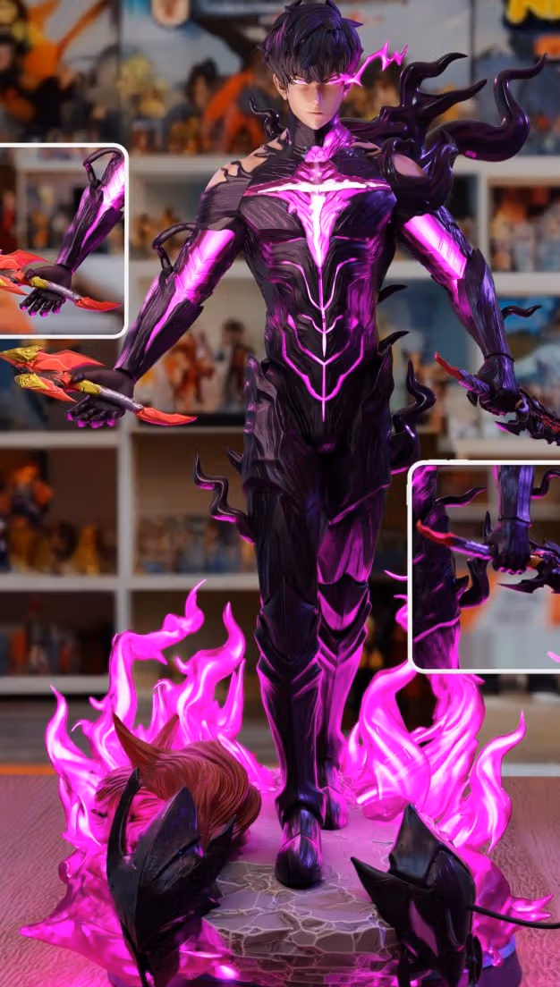 Sung Jin-Woo Statue | Solo leveling Fan Art by LionRealm SFW 3d printed statue,Solo leveling,3d printed,Sung Jin woo Statue,Jinwoo Statue,shadow monarch