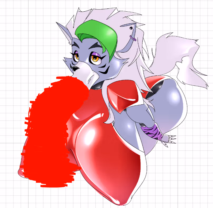Roxanne v9 Sticker | Five Nights at Freddy's Vinyl Sticker NSFW roxanne sticker,nsfw sticker,stickers,Nights at Freddy's,furry sticker