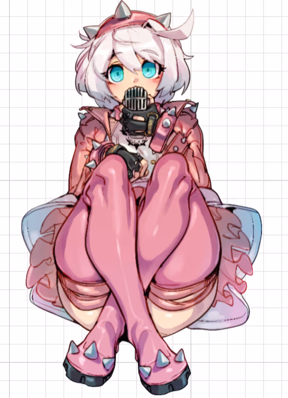 Adesivo Elphelt Valentine Shy | Guilty Gear Adesivo in vinile SFW,Futa stickers,Guilty Gear sticker,Elphelt Valentine sticker,futa sticker,sfw sticker,futanari sticker