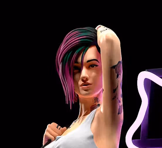 Judy Statue | Cyberpunk2077 Fan Art by H3LLCREATOR SFW 3d printed statue,3d printed,Judy Statue,Cyberpunk2077