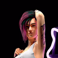 Estatua Judy | Cyberpunk2077 Fan art por H3LLCREATOR SFW 3d printed statue,3d printed,Judy Statue,Cyberpunk2077
