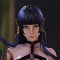 Nyotengu Statue | Dead or Alive Fan Art by Momoji3d SFW,NSFW 3d printed,3d printed statue,nsfw statue,Nyotengu statue,Dead or Alive statue