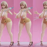 Uzaki Tsuki The Cooking Milf Statue | Uzaki Chan Fanart von KiTNo SFW,NSFW 3d printed statue,3d printed figure,nsfw statue,Uzaki Chan statue,Uzaki Tsuki statue