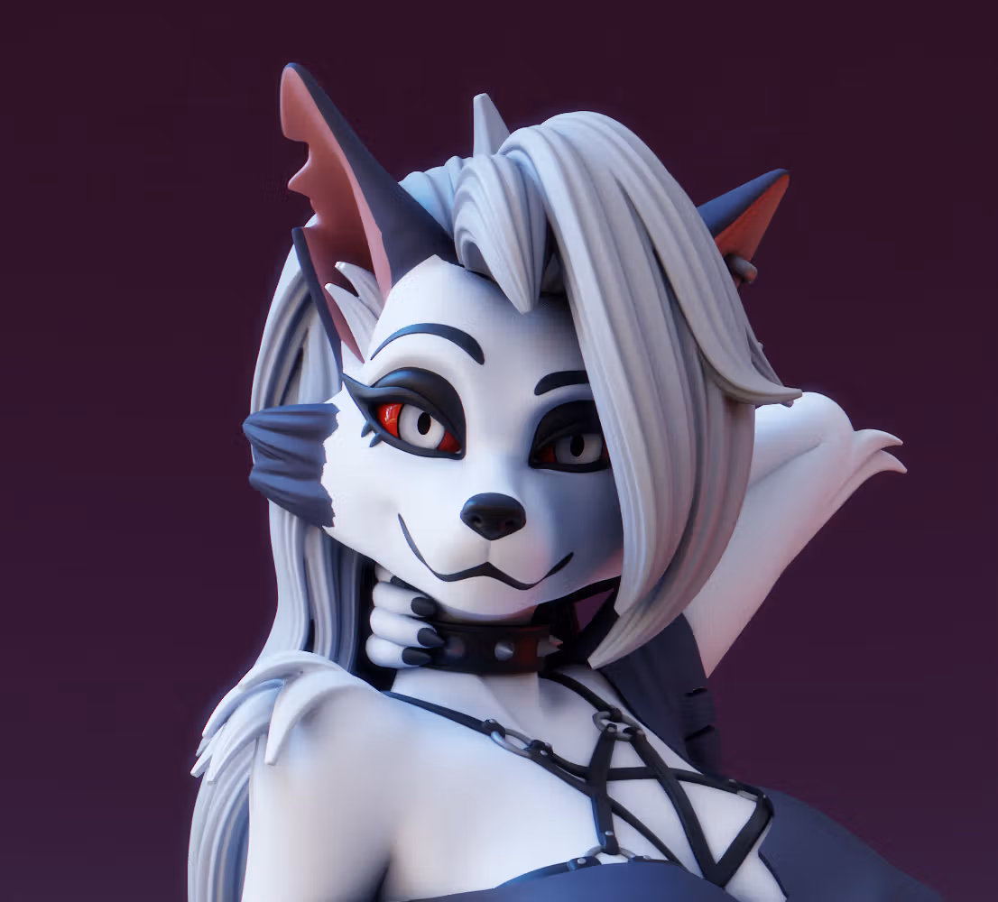 Loona Statue | Helluva boss Fan Art by FunserviceSTL SFW,NSFW 3d printed statue,nsfw statue,Helluva boss statue,Loona Statue,3d printed figure,3d printed,futa figurines,futanari figurines,futanari statue,futa statue,furry statue