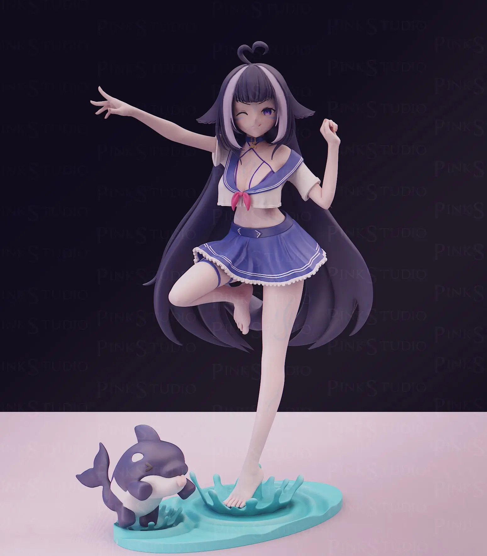 Statue Succubus Shylily | Vtuber Fan art par Pink Studio SFW,NSFW 3d printed statue,3d print statue,nsfw statue,Succubus Shylily Statue,Vtuber Statue,sfw statue