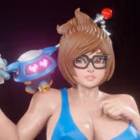 Mei and Snowball Statue | Overwatch Fanart von Digital Dark SFW,NSFW,Futa 3d printed statue,3d printed,nsfw statue,futa statue,Mei Statue ,Overwatch Statue,futa figurines,futanari figurines,futanari statue