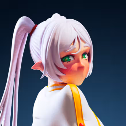 Frieren Super Thick Statue | Frieren: Beyond Journey's End Fan Art by Officer Rhu SFW,NSFW 3d printed,Frieren Super Thick statue,Frieren: Beyond Journey's End statue,furry statue,nsfw statue