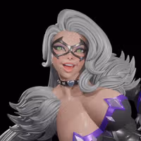 Figura Black Cat Sit | Marvel Fanart autorstwa Digital Dark SFW,NSFW,Futa 3d printed statue,3d printed,nsfw statue,futa statue,Marvel Statue,Black Cat Statue,futa figurines,futanari figurines,futanari statue