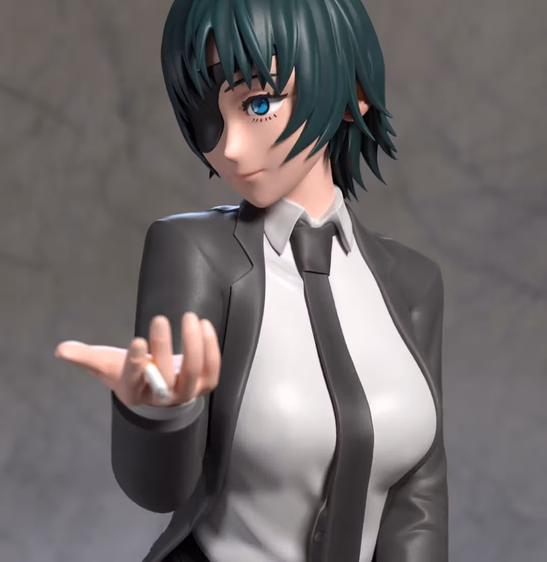 Himeno Statue | Chainsaw Man Fan Art by Azerama SFW,NSFW 3d printed,3d printed statue,nsfw statue,Himeno statue,Chainsaw Man statue