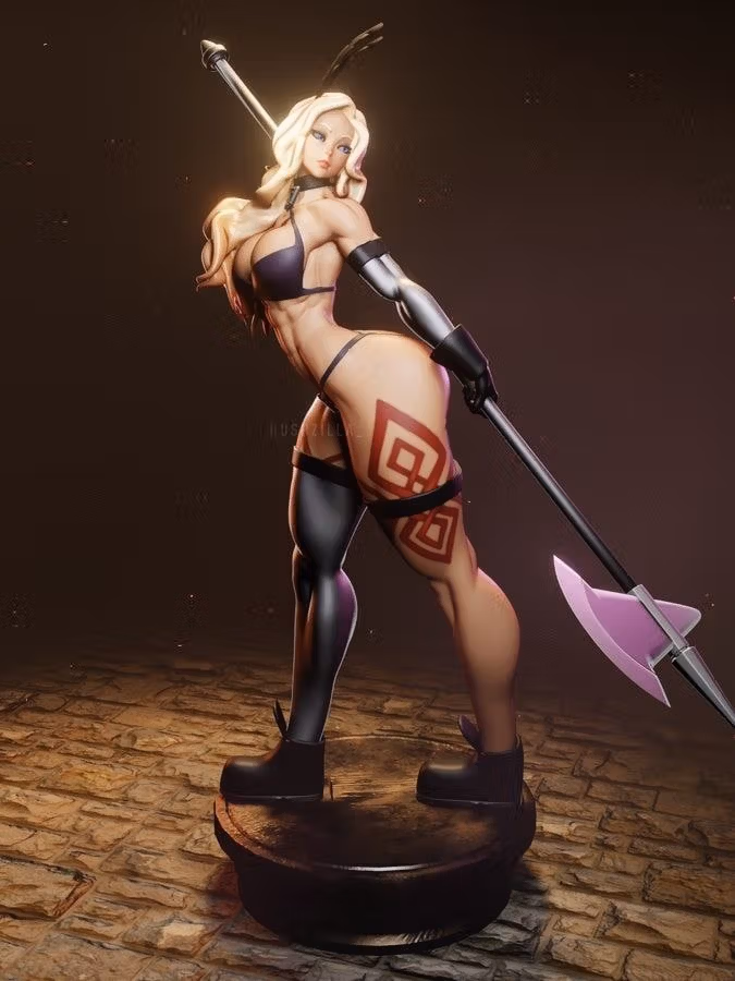 Amazon Statue | Dragon's Crown Fan Art by Rushzilla SFW 3d printed statue,3d printed,3d printed figure,Amazon Statue,Dragon's Crown Statue
