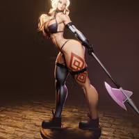 Amazon Statue | Dragon's Crown Fan Art by Rushzilla SFW 3d printed statue,3d printed,3d printed figure,Amazon Statue,Dragon's Crown Statue