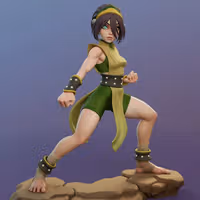 Toph Beifong Statue | Avatar Last Airbender Fanart von Dinamuuu3d SFW,NSFW 3d printed statue,3d printed,Toph Beifong Statue ,3d printed figure,nsfw statue,Avatar Last Airbender statue